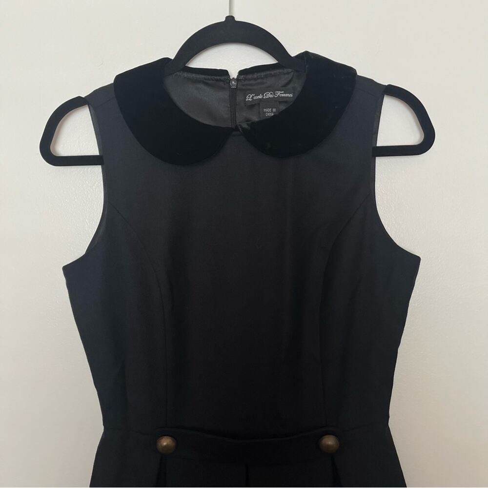 L'ecole Des Femmes - Ecolicre - Size 4 dress - Black - Twee Peter pan collar - Picture 3 of 4